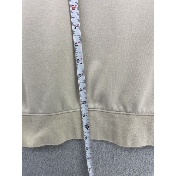 Express Men’s Sweater Crewneck Solid Beige Long Sleeve Size Medium - Picture 5 of 9